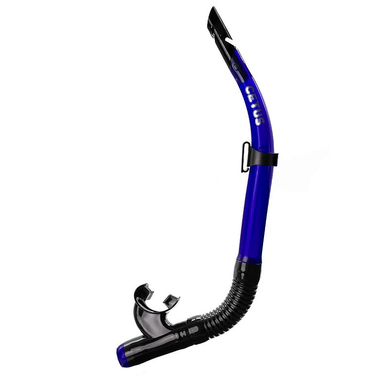 Snorkel Respirador Cetus River Fun  Preto e Azul Pesca Sub