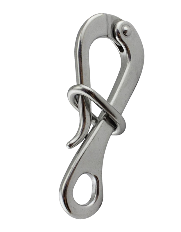 Mosquetão Pelicano Com Link Aço Inox Multiuso Pesca Fixaçao