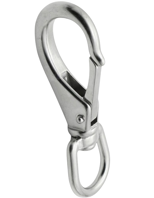 Mosquetão Engate Rápido Aço Inox Girador Destorcedor