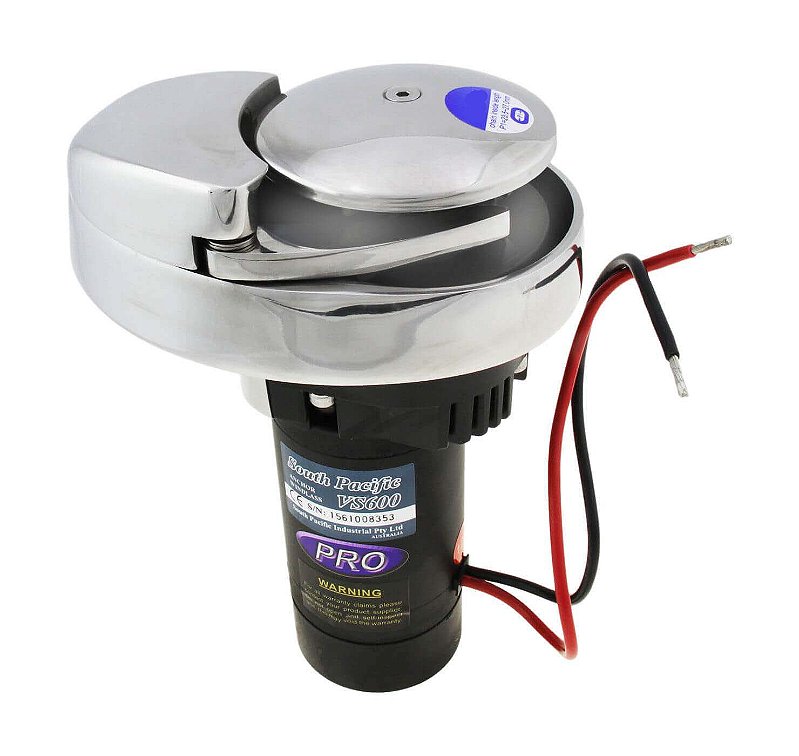 Guincho Elétrico Náutico Vs 600 12V Corrente Din 6 Mm Lancha