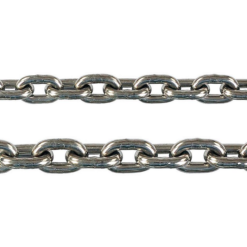 Corrente Calibrada 10Mm Em Aço Inox Din 766 Guincho Elétrico