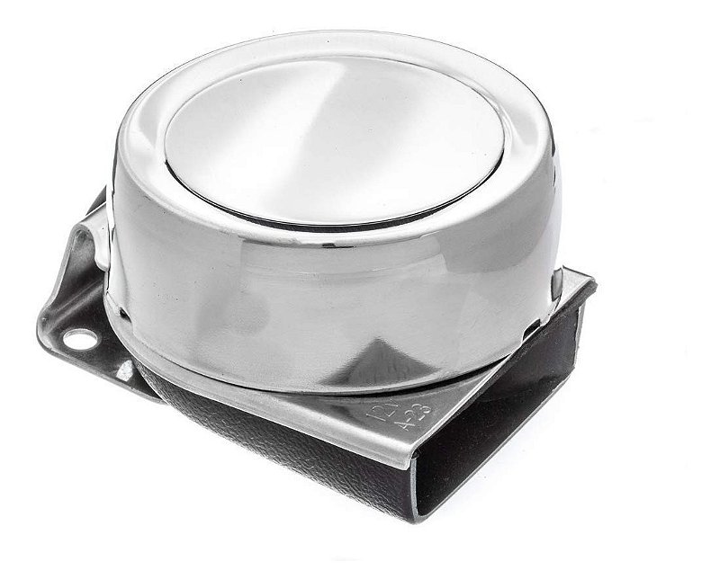 Buzina Marítima 1 Corneta Caracol Elétrica 12Volts Aço Inox