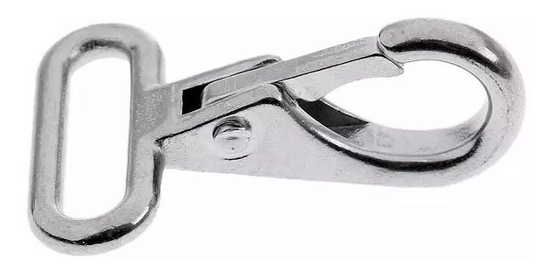 Mosquetão Em Aço Inox 5 Mm Para Capota Marítima Toldo Lancha