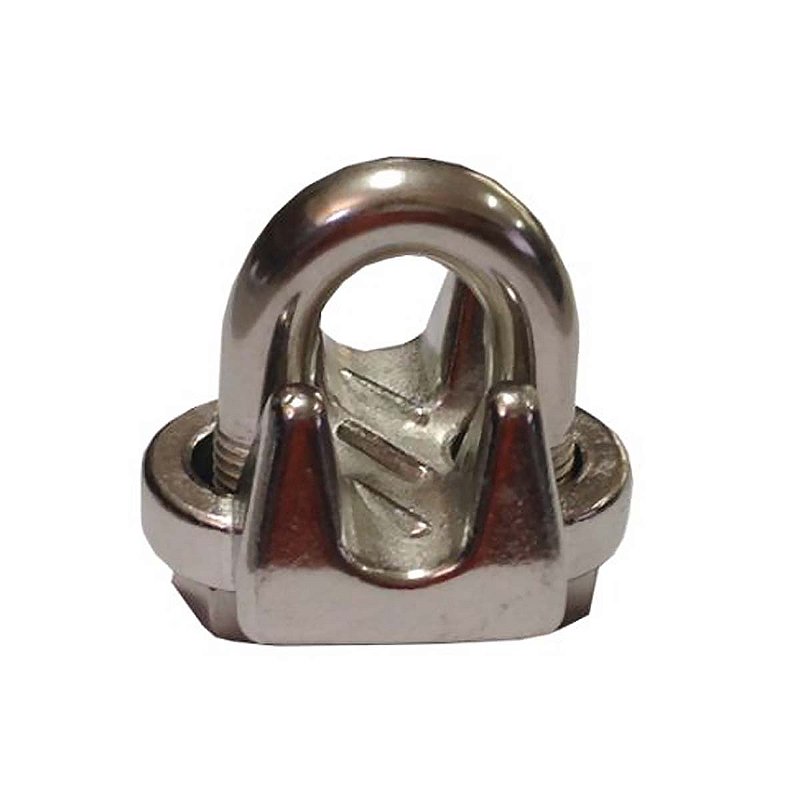 Grampo Pesado Abraçadeira Clips Cabo De Aço 12Mm Aço Inox