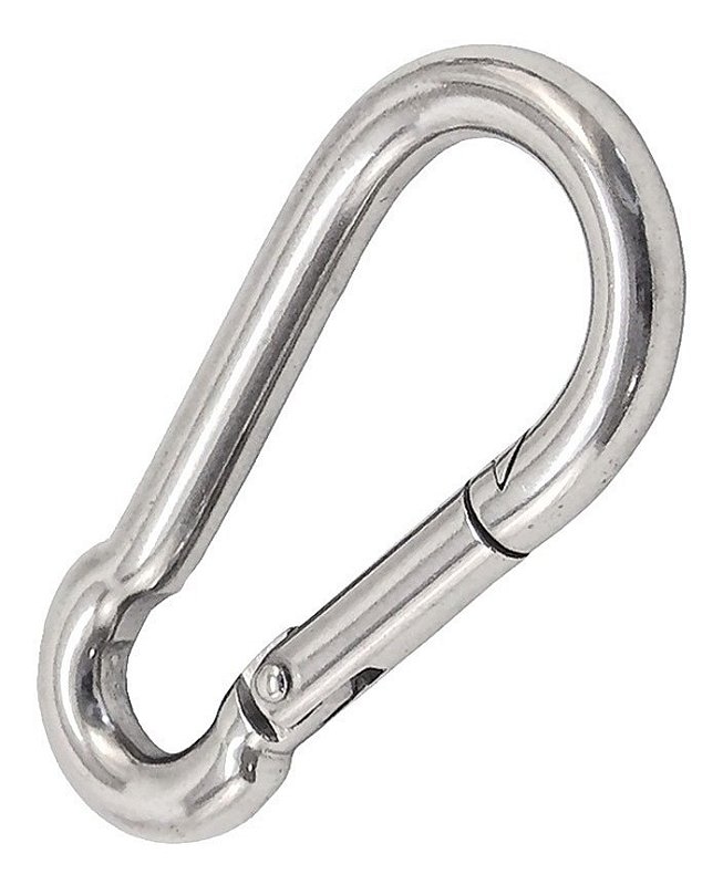 Mosquetão Em Aço Inox 7 Mm Engate Rápido Carga Max 80 Kg