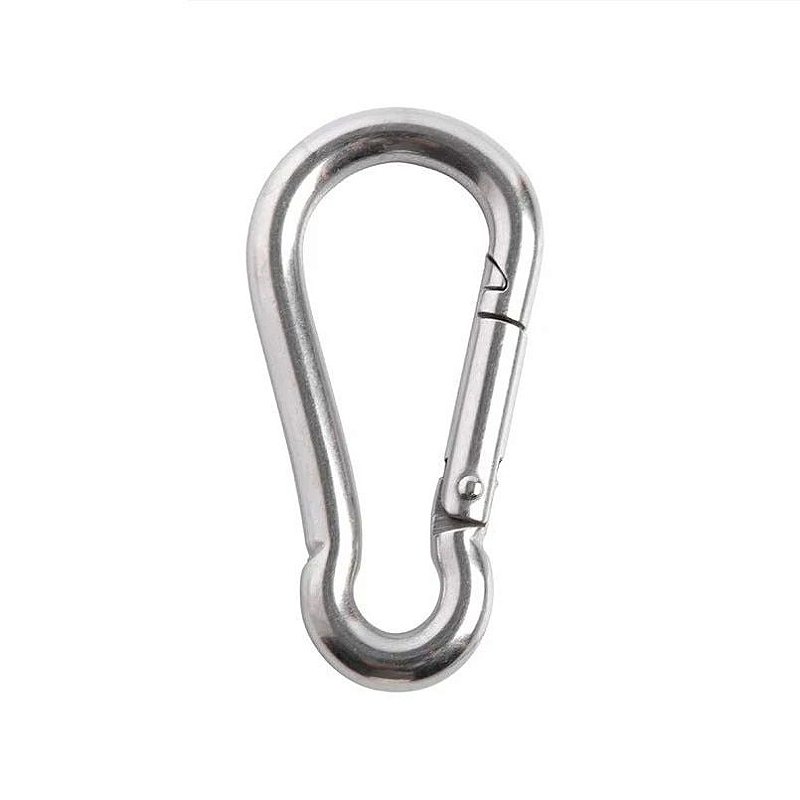Mosquetão Em Aço Inox 9 Mm Engate Rápido Carga Max 150 Kg