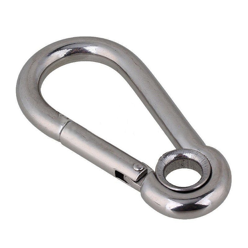 Mosquetão Em Aço Inox 11 Mm Trava Rápida Carga Max 200Kg
