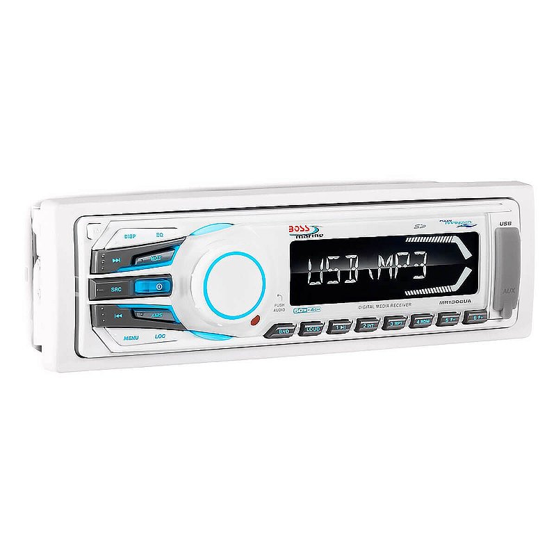 Som Marinizado Boss Rádio Náutico Mr1306ua Mp3 Usb Sd Am Fm