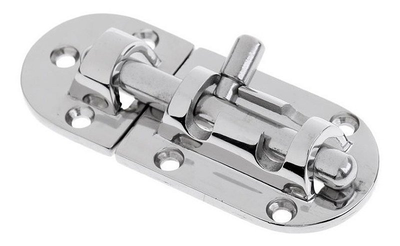 Trinco Com Trava Em Aço Inox Reforçado Para Lancha Motorhome