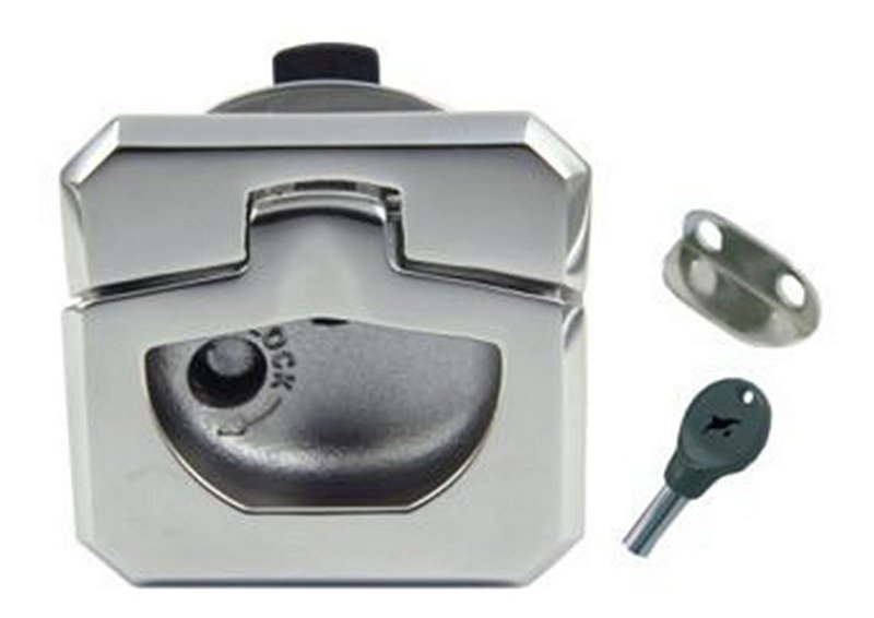 Puxador Quadrado Em Aço Inox Com Chave Para Armários Porta