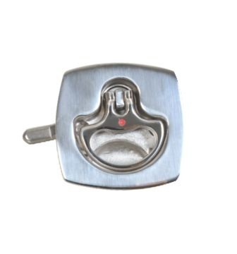 Puxador Retangular Em Aço Inox 180Graus Sem Chave Para Tampa