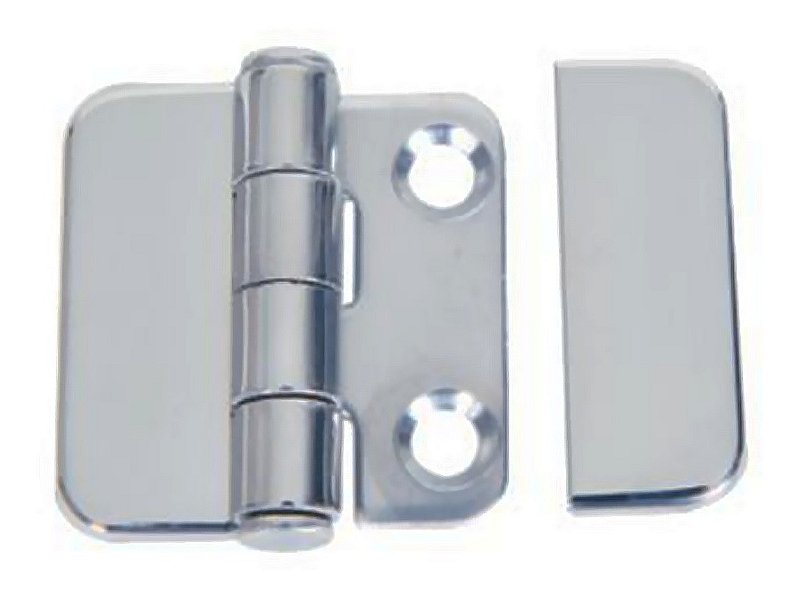 Dobradiça Em Aço Inox Com Capa Luxo Para Portas Armários