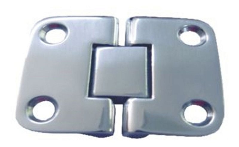 Dobradiça 4 Furo Em Aço Inox Brilhante Para Portas Armários