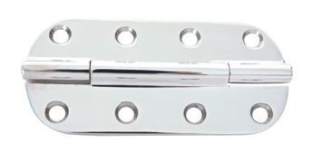 Dobradiça 8 Furos Em Aço Inox Super Reforçada 4 Mm Espessura