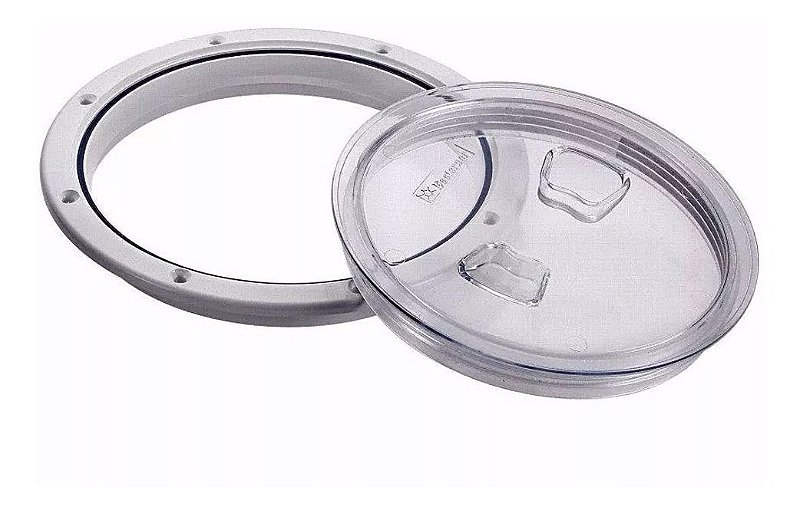 Tampa De Inspeção Náutica 6 Pol Fumê Caiaque Barco Lancha