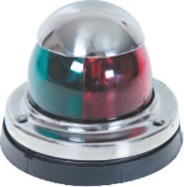 Luz De Navegação Bicolor De Proa Em Aço Inox 1 Milha Náutica