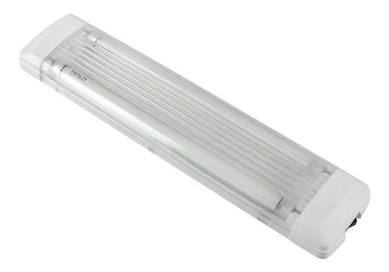 Luminária Fluorescente 12V Calha On Off Para Lancha Veleiros