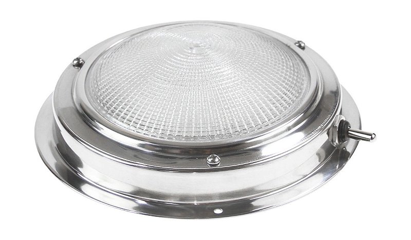 Luminária Sport De Sobrepor Plafon Em Aço Inox 3 Pol 12V