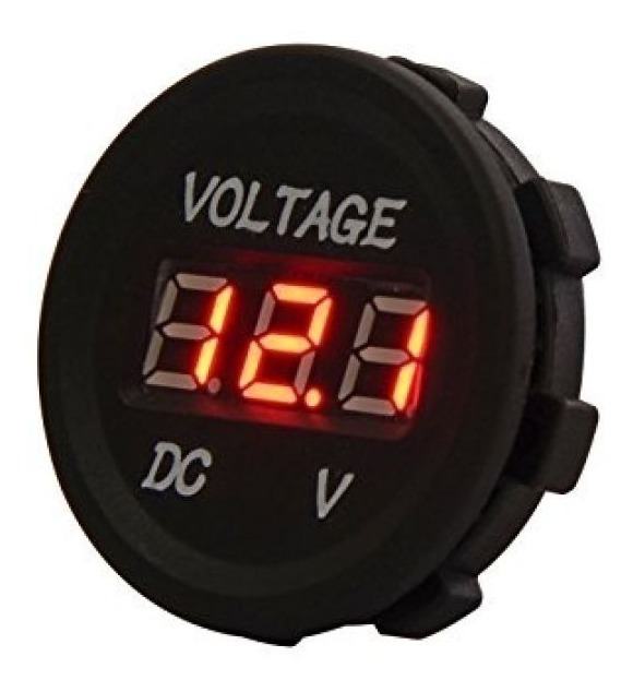 Mini Voltímetro Digital Marinizado Em Led Som Lancha Barcos