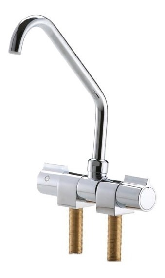 Torneira Em Aço Inox Com Misturador Duplo Luxo Lancha Barcos
