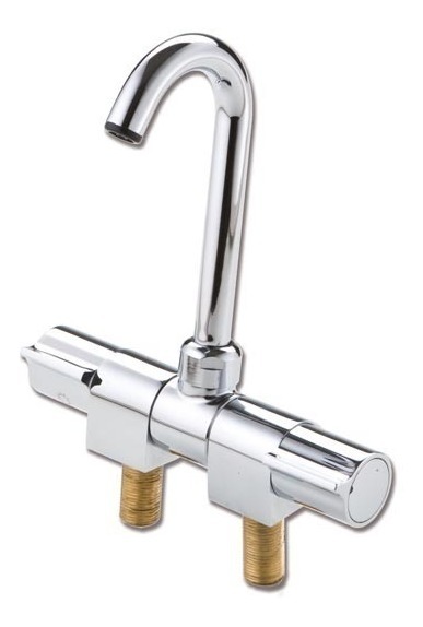 Torneira Dobrável Em Aço Inox Com Misturador Luxo Motorhome