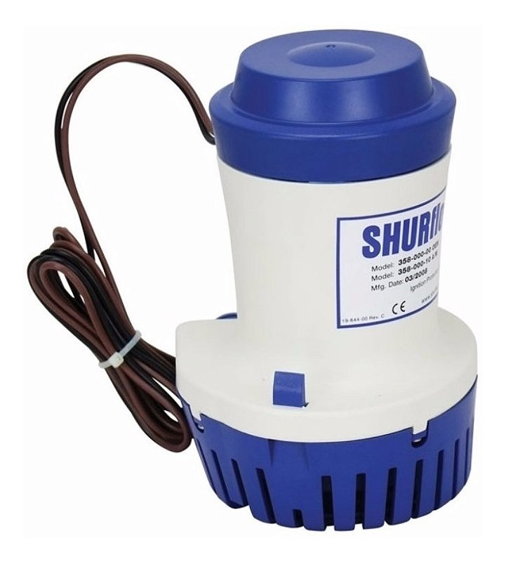 Bomba De Porão Shurflo Submersível 1500 Gph 12V Lancha Barco