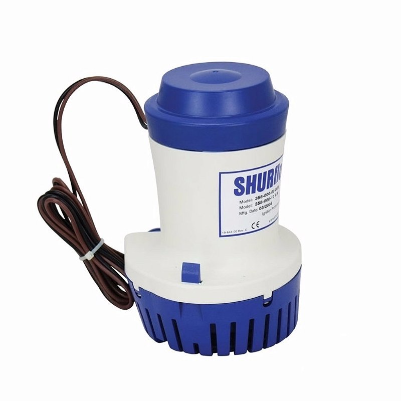 Bomba De Porão Shurflo Submersível 2000 Gph 24 Volts Lancha