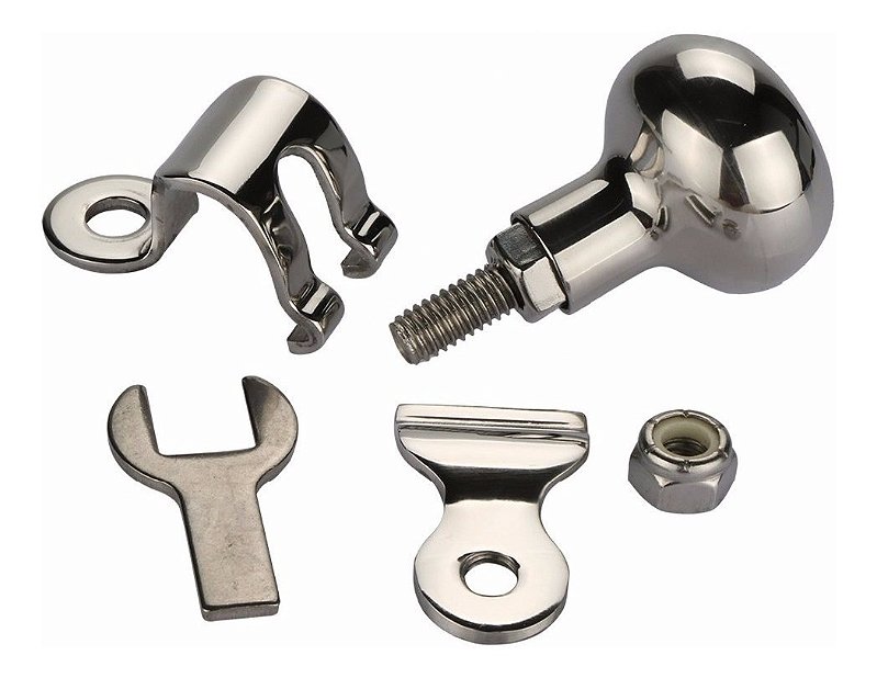 Knob Bola Adaptador Para Volante Em Aço Inox Lancha Fishing
