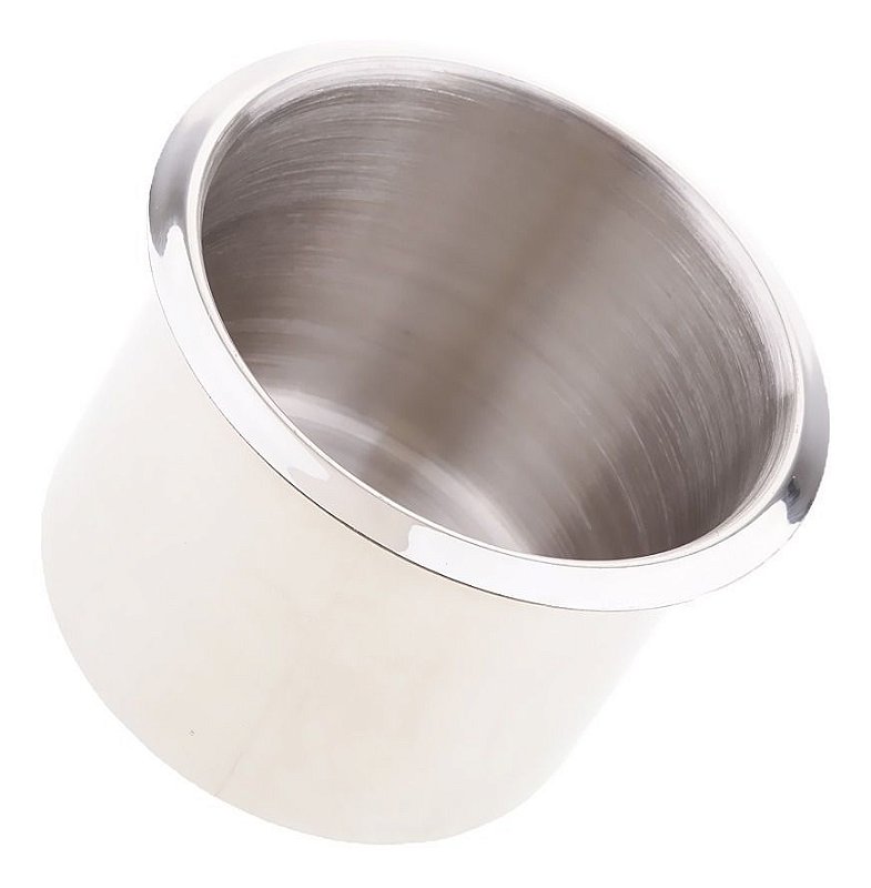 Porta Copo De Embutir De Inox Para Lancha Barco Motorhome