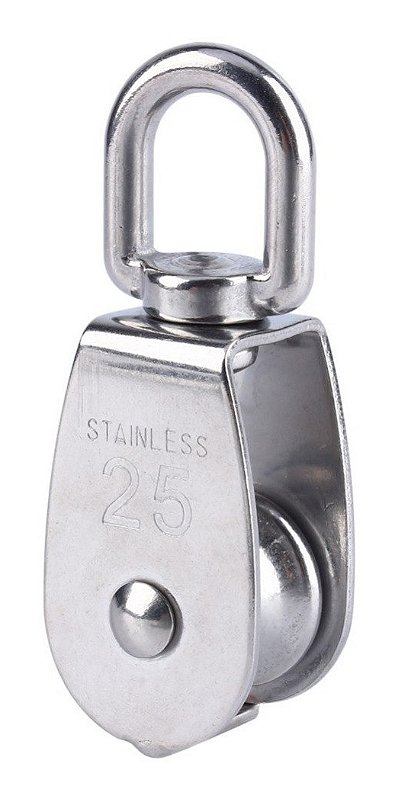 Moitão 25Mm Com Distorcedor Em Aço Inox 316 Carga Máx 355kg