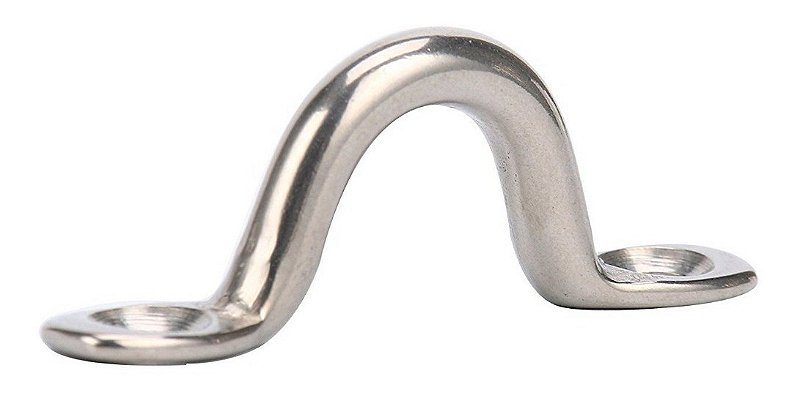 Alça Passa Cabo 5 Mm Em Aço Inox Amarração De Toldo Barco