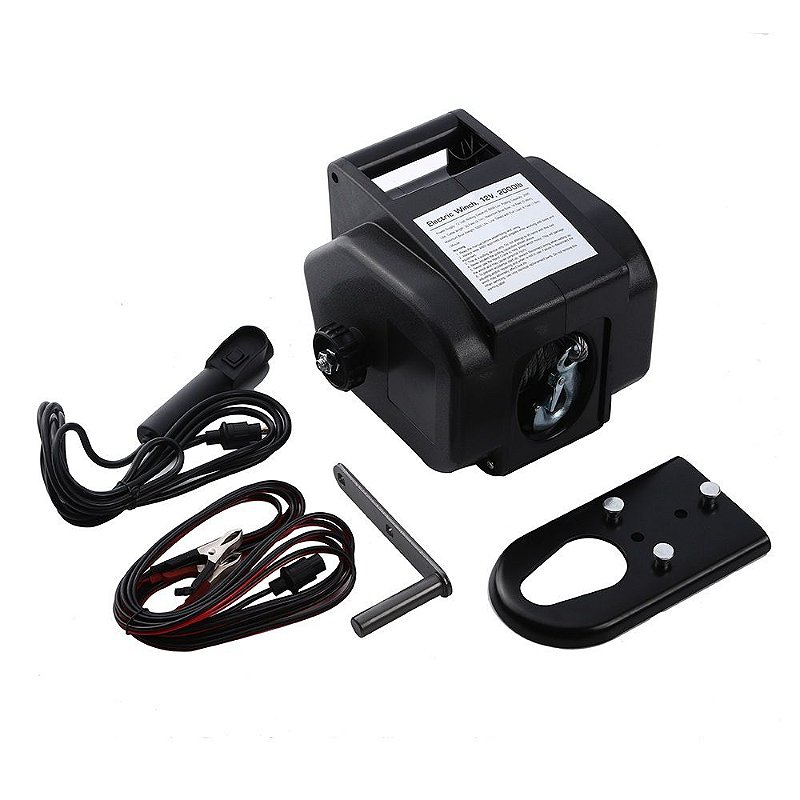 Guincho Elétrico 2000 Lbs Para Carretinha Reboque De Lancha