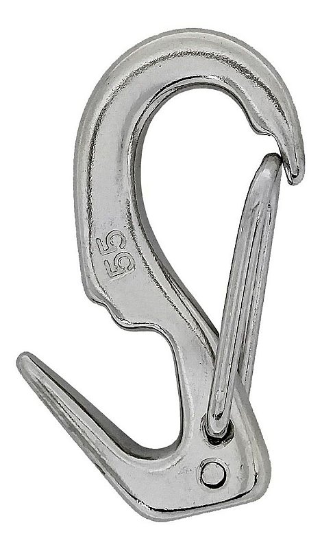 Mosquetão Aço Inox 50 Mm Engate Rápido E Gancho De Pressão