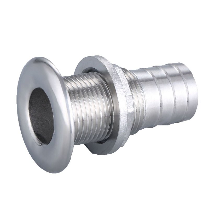 Saída De Água Em Aço Inox 1 Pol Costado Para Barco Lancha