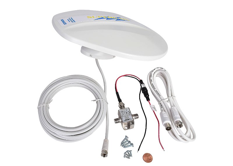 Antena Tv Digital Full Hd 24 Db Marítima Lancha Motorhome