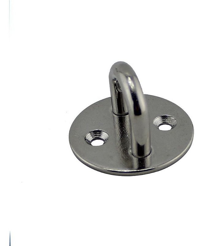 Alça Base Passa Cabo Redonda 6 Mm Em Aço Inox Convés Toldos