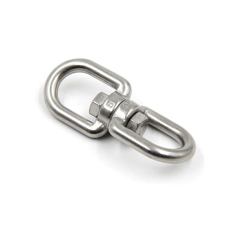 Manilha Tornel Dupla 6 Mm Em Aço Inox Destorcedor Girador