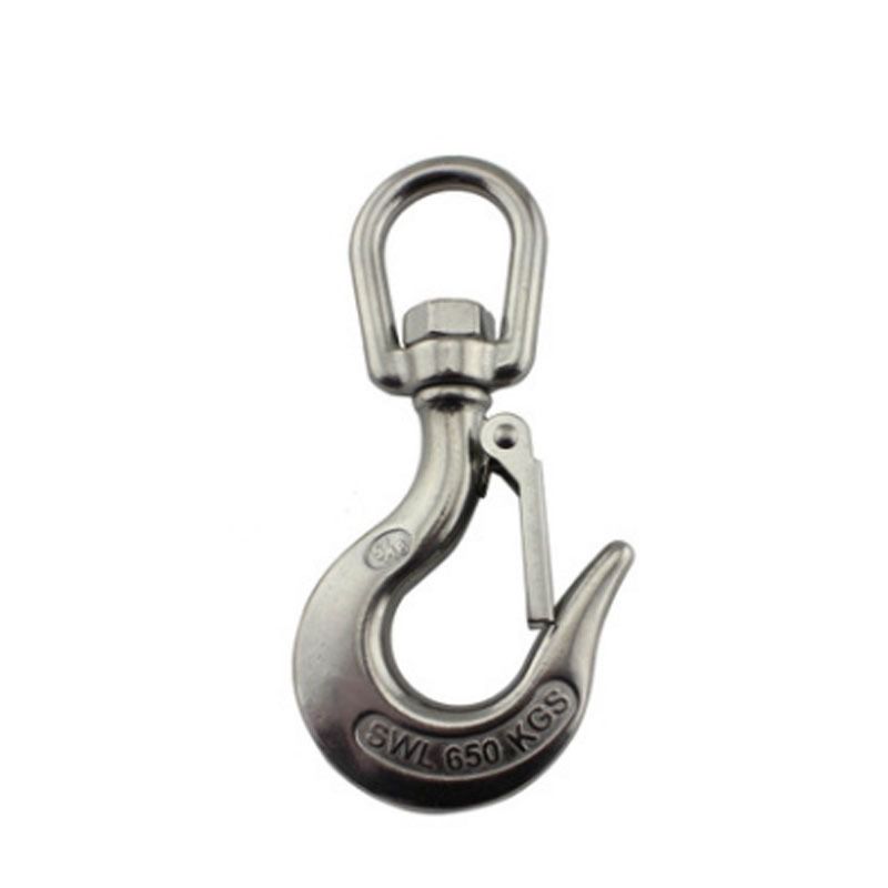 Gancho Com Olhal Em Aço Inox Com Destorcedor 6Mm Cabo De Aço