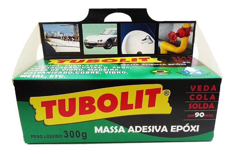 Tubolit Massa Epoxi Naval Subaquática Cola Bi A + B 300g