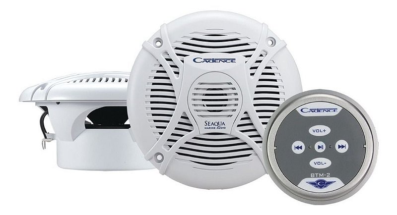 Som Bluetooth E Alto Falante Marinizado 6,5 Pol Lancha Barco