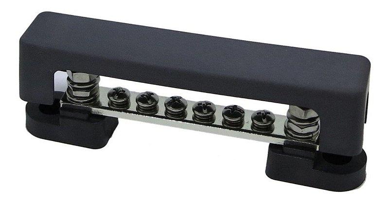 Barramento 6 Vias Com Capa Elétrica Som Automotivo Lancha