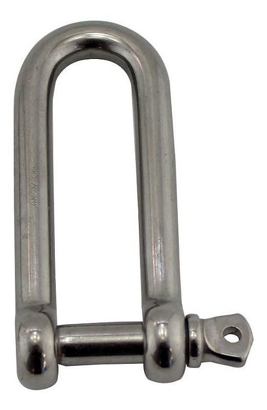 Tornel Manilha Longa Reta Em Aço Inox 8 X 64 Mm Carga 23 Kn