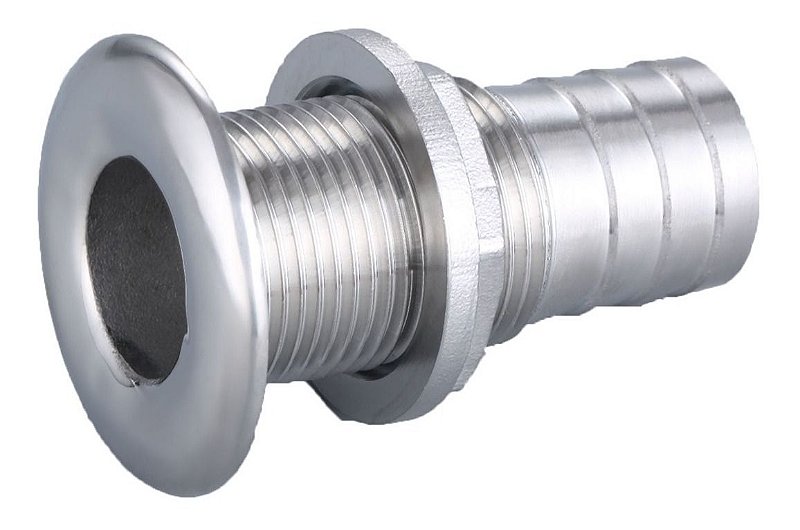 Saída De Água Em Aço Inox 1-1/2 Pol Costado Para Lancha