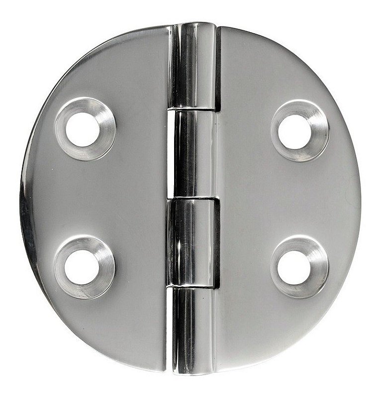Dobradiça Em Aço Inox Oval 64 X 64 Mm Reforçada Porta Janela