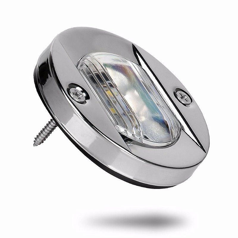 Luz De Alcançado Em Aço Inox E Led Branco Barco Lancha