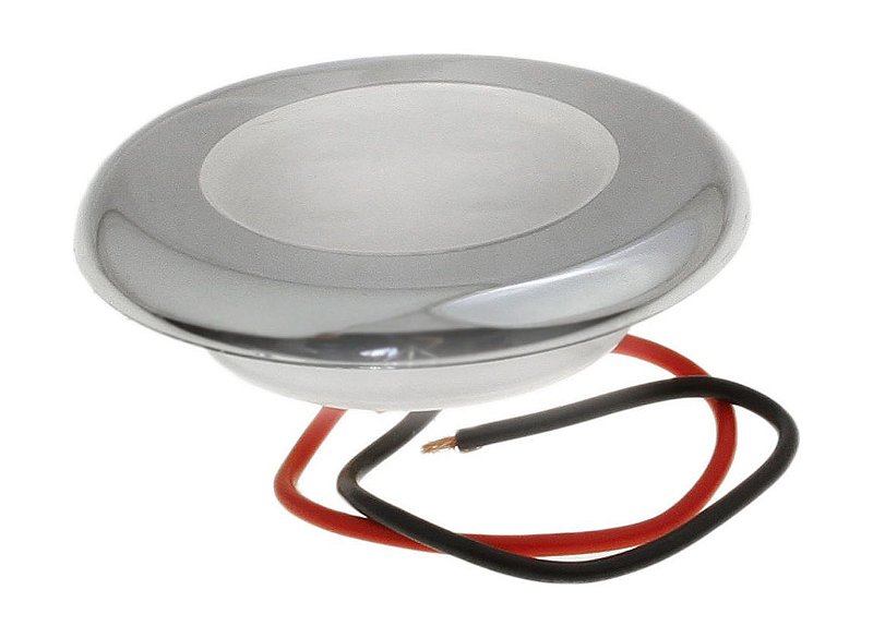 Luminária Em Led Sport Aro Cromado 12 Volts Lancha Motorhome