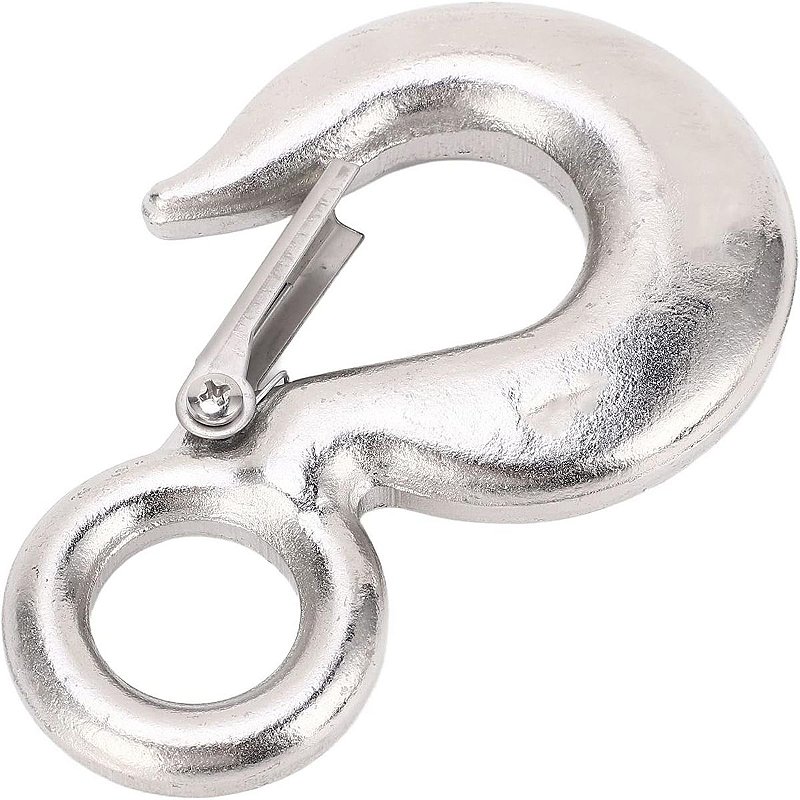Gancho Com Olhal Em Aço Inox 6 Mm Para Cabo De Aço e Cordas