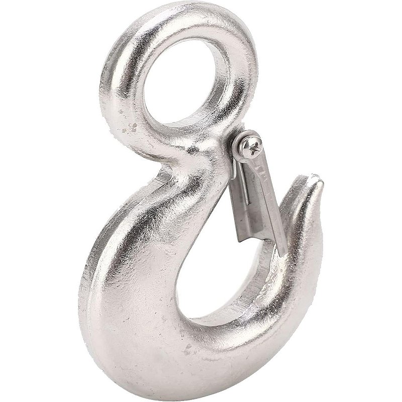 Gancho Com Olhal Em Aço Inox 8 Mm Para Cabo De Aço e Cordas