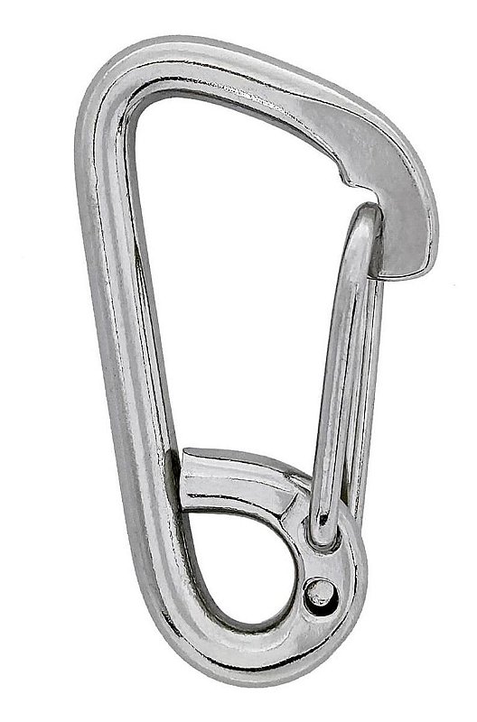 Mosquetão Em Aço Inox Engate Rápido De Pressão 12 X 120Mm