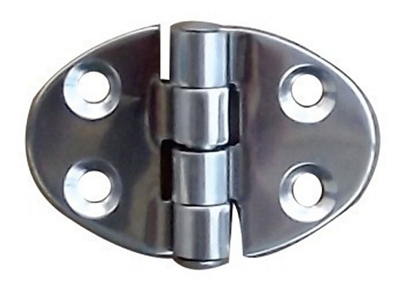 Dobradiça Em Aço Inox 316 Oval 35X53mm Para Portas Janelas